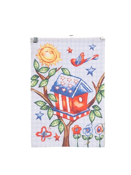Toland Other - Patriotic Birdhouse Garden Flag July 4th USA Sun Stars Bird 12X18 Outdoor Toland